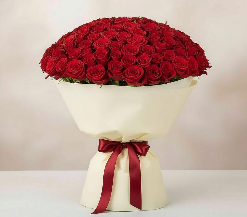 Букет 101 Красная роза Милано в Нововоронино