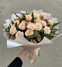 Букет Кремовые розы Латте в Нововоронино