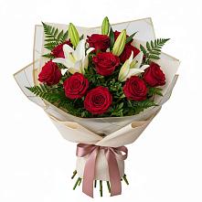 Букет цветов из:  Лилии и Розы в Нововоронино