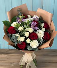 Букет цветов из:  Розы и Альстромерии #REPLACE_PRED# Нововоронино