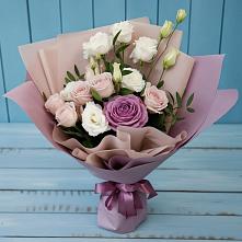 Букет цветов из:  Розы и Лизиантусы #REPLACE_PRED# Нововоронино