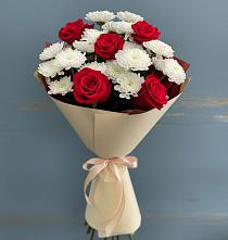 Букет цветов из:  Розы и Хризантемы в Нововоронино
