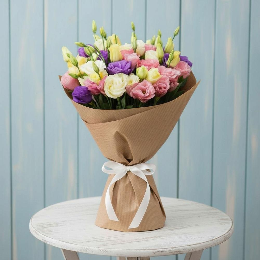 Букет цветов из: Лизиантусы в Нововоронино