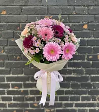 Букет цветов из:  Герберы и Хризантемы в Нововоронино