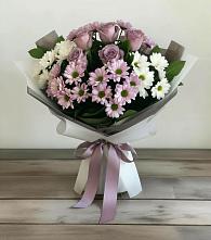 Букет цветов из:  Хризантемы и Розы #REPLACE_PRED# Нововоронино