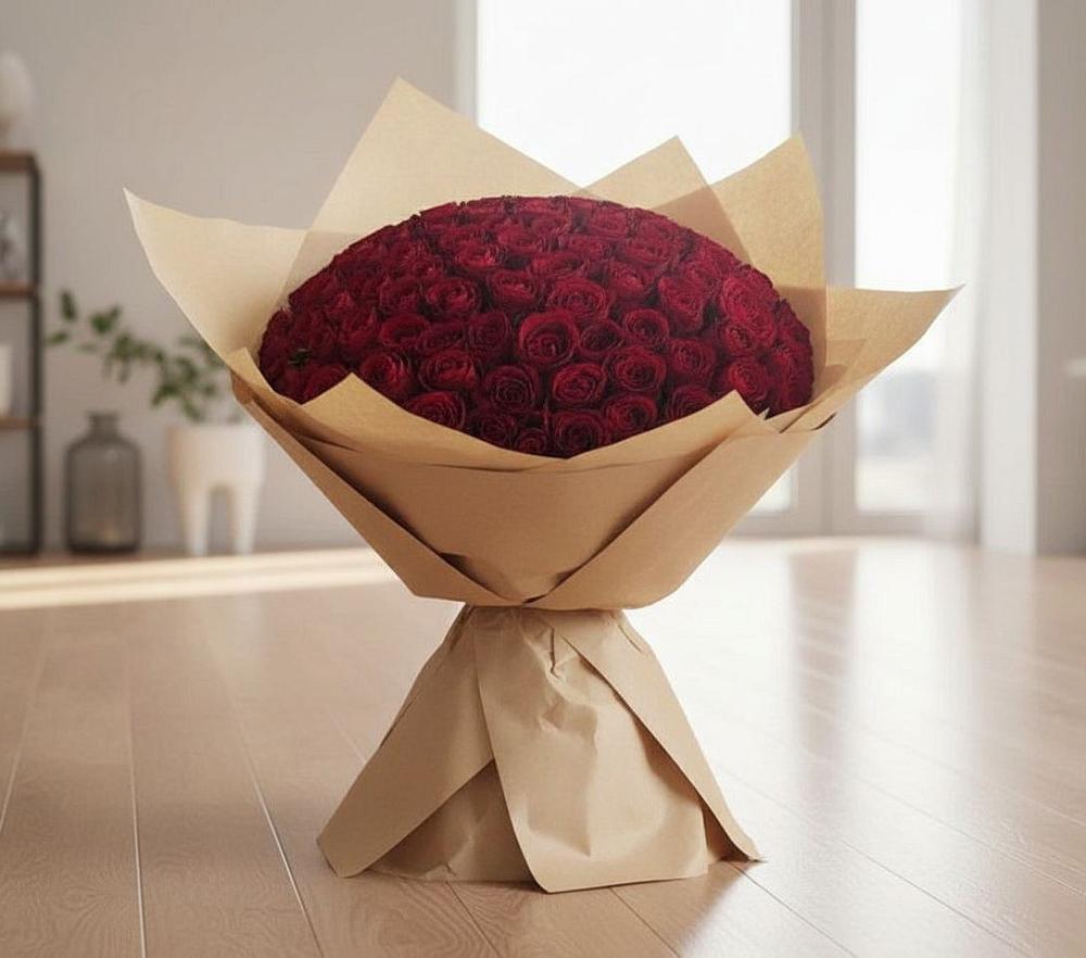 Букет 101 Красная роза в Нововоронино