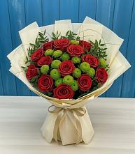 Букет цветов из:  Розы и Хризантемы в Нововоронино