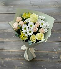 Букет цветов из:  Альстромерии, Розы и Хризантемы #REPLACE_PRED# Нововоронино