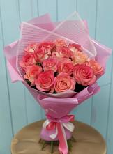 Букет 15 Розовых роз Равель в Нововоронино