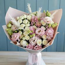 Букет цветов из:  Альстромерии и Розы в Нововоронино